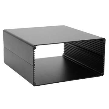 Aluminum Project Box, Matte Black DIY PCB Junction, Heat Dissipation Casing, Aluminum Shell Housing Heat Dissipation, Good Shielding Performance