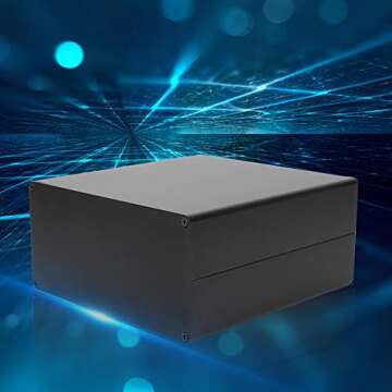 Aluminum Project Box, Matte Black DIY PCB Junction, Heat Dissipation Casing, Aluminum Shell Housing Heat Dissipation, Good Shielding Performance