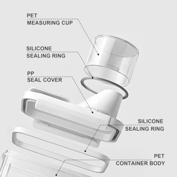QCHOSWO Cereal Containers BPA Free Airtight Food Storage