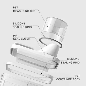 QCHOSWO Cereal Containers BPA Free Airtight Food Storage