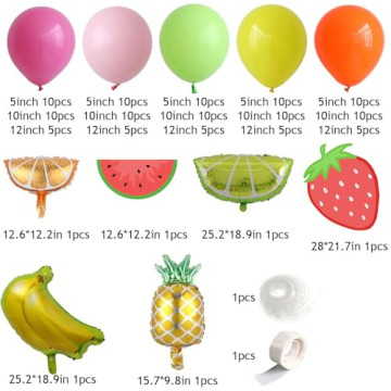 Vibrant Fruit Balloon Garland Kit for Festive Decorations