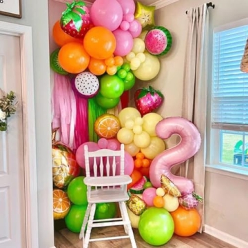 Vibrant Fruit Balloon Garland Kit for Festive Decorations