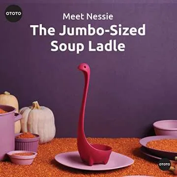 OTOTO The Original Nessie Ladle - Soup Ladle, Funny Gadgets, Loch Ness design, Cooking Gifts for Mom - Cute and Practical Kitchen Utensils - Unique Gifts for Women