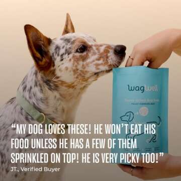 WagWell Freeze-Dried Beef Dog Treats - Grain-Free, High-Protein Fully Cooked Dog Treats Made in The USA - Human-Grade, Minimally Processed & Preservatives Free