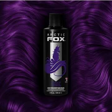 ARCTIC FOX Vegan and Cruelty-Free Semi-Permanent Hair Color Dye (8 Fl Oz, PURPLE AF)