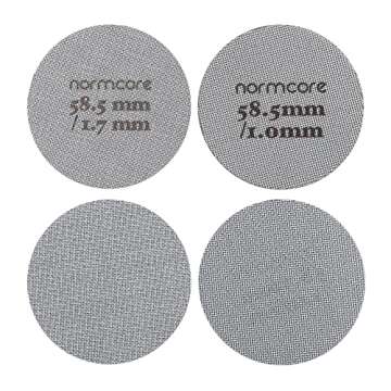 Normcore 2 Packs 58.5mm Puck Screen with Stand - Reusable Contact Shower Screen with Silicone Holder...