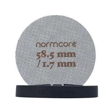 Normcore 2 Packs 58.5mm Puck Screen with Stand - Reusable Contact Shower Screen with Silicone Holder - 1.7mm / 1.0mm Thickness 150μm Mesh - Compatible with Espresso Machine 58mm Portafilter Basket
