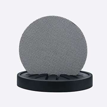 Normcore 2 Packs 58.5mm Puck Screen with Stand - Reusable Contact Shower Screen with Silicone Holder - 1.7mm / 1.0mm Thickness 150μm Mesh - Compatible with Espresso Machine 58mm Portafilter Basket
