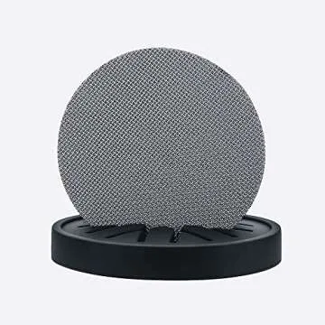 Normcore 2 Packs 58.5mm Puck Screen with Stand - Reusable Contact Shower Screen with Silicone Holder - 1.7mm / 1.0mm Thickness 150μm Mesh - Compatible with Espresso Machine 58mm Portafilter Basket