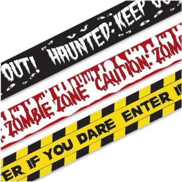 Babigo Halloween Zombie Caution Tape & Posters Pack - Fright Tape Bundle for Zombie Party