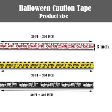 Babigo Halloween Zombie Caution Tape & Posters Pack