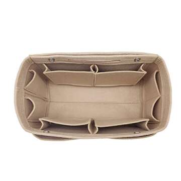 LEXSION Felt Purse Organizer Insert Bag organizer Multi Pocket Bag in Bag Organizer For Tote & Handb...