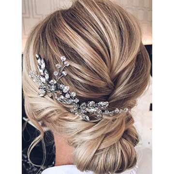 Elegant Unicra Silver Hair Pins for Weddings and Bridesmaids