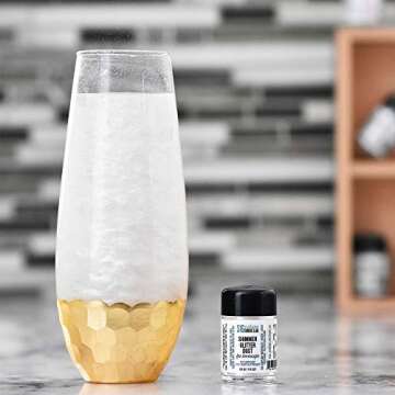 Edible Glitter for Drinks • Shiny Silver Glitter, Shimmer Beverage Dust for Cocktails, Beer, Wine ...
