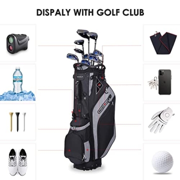 Lightweight Golf Stand Bag 14 Top Dividers with Pockets
