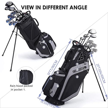 Lightweight Golf Stand Bag 14 Top Dividers with Pockets