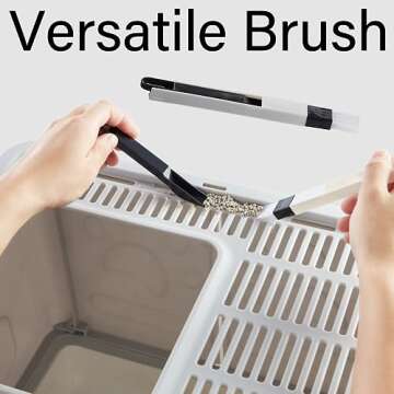 Vealind Top Entry Cat Litter Box with Sifting Lid