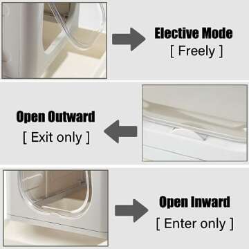 Vealind Top Entry Cat Litter Box with Sifting Lid