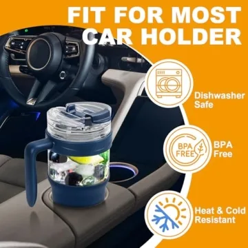 Tronco 32oz Glass Tumbler Leakproof BPA Free Dishwasher Safe