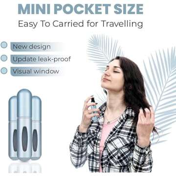 VIGOR PATH Mini Refillable Perfume Travel Spray Bottles