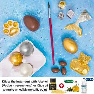 NiHome Edible Food-Grade Glitter Powder Glimmer Luster Dust Metallic Fancy Food Decorating Sprinkle Glimmery Dust for Drink Wine Beverage Cake Bakery Vegan Allergen-Free (Sunlit, 0.35oz/ 10g)