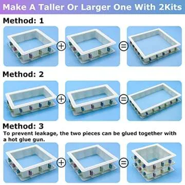 Nomanak 2-Pack Adjustable Mold-Housing for Silicone Molds-Making - Silicone Molds, Mold Making Silicone Rubber, Mold Housing Kit, Housing Frame for DIY Candle Molds, Soap Molds Making, Resin Molds.
