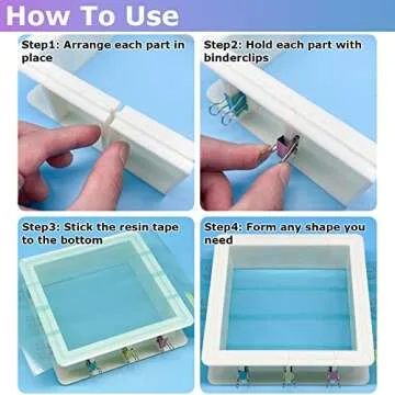 Nomanak 2-Pack Adjustable Mold-Housing for Silicone Molds-Making - Silicone Molds, Mold Making Silicone Rubber, Mold Housing Kit, Housing Frame for DIY Candle Molds, Soap Molds Making, Resin Molds.
