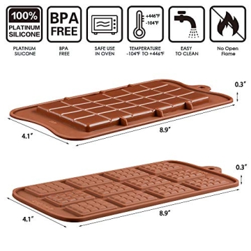 Silicone Break Apart Molds for Chocolate & Protein Bars