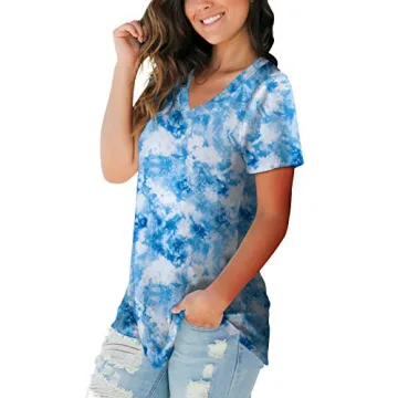 Fashionable Women Tunic Shirts - Tie-Dye Summer Styles