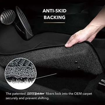 3D MAXpider Custom Fit Kagu Floor Mat (Black) Compatible with Tesla Model X Non-folding 6-Seat 2016-2021 - Full Set
