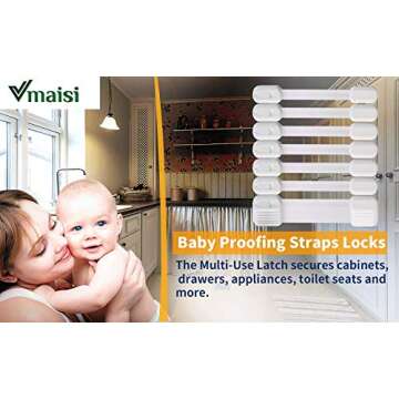 Vmaisi Adhesive Straps Locks - Childproofing Made Easy