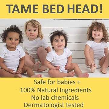 T is for Tame - Hair Taming Cream for Kids, All-Natural for Frizz & Flyaways, Coconut Oil & Jojoba L...