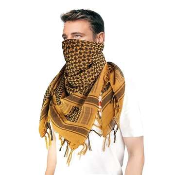 Explore Land Cotton Shemagh Tactical Desert Scarf Wrap (Coyote Brown)