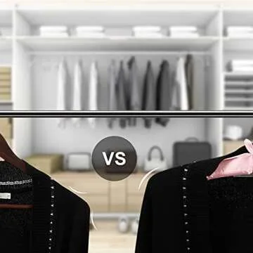 Jetec 24 Pieces Satin Padded Hangers Satin Hangers with Anti-Rust Swiveling Shoulder Hook for Hanging Dresses, Sweaters, Suits and More (Light Pink)