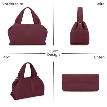 Stylish Mini Cloud Pouch Leather Tote Crossbody Bag