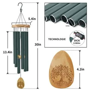 Astarin 30-inch Lifetree Memorial Wind Chime Gift