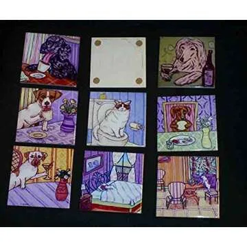 Westie Violin Tile Coaster Gift for Dog Lovers