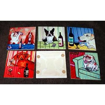 Westie Violin Tile Coaster Gift for Dog Lovers