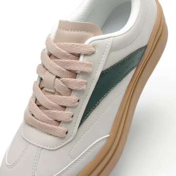 DREAM PAIRS Women's Platform Sneakers Walking Val Tennis Lace-Up Comfortable Casual Fashion Sneakers...