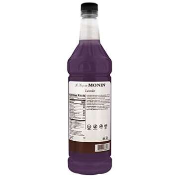 Monin - Lavender Syrup With Pump, Aromatic and Floral, Natural Flavors, Great for Cocktails, Lemonad...