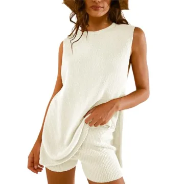 Women’s Summer Knit Lounge Sets - Versatile 2 Piece Outfit for Any Occasion