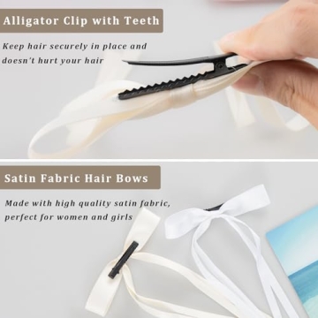 Elegant Bowknot Hair Clips for Women and Girls - 4Pcs