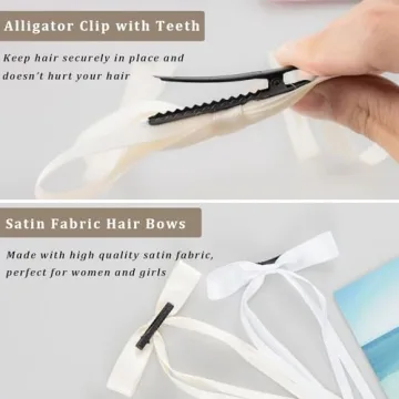 Elegant Bowknot Hair Clips for Women and Girls - 4Pcs