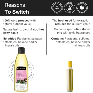 Soulflower Rosemary Castor Hair Oil for All Hair Types
