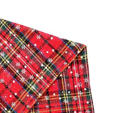 4Pcs Dog Bandana Christmas Pet Triangle Scarf Plaid Snowflake Accessories Bibs for Dog Cat