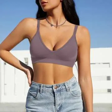 Stylish V-Neck Strappy Sports Bras for Active Women