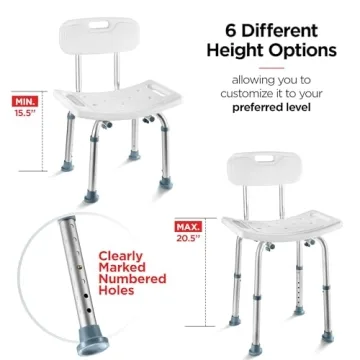 Comfortable Medical King Shower Chair Set of 3 Safety