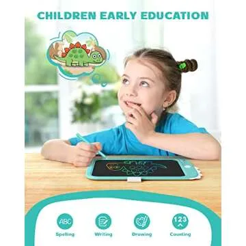 bravokids 10inch LCD Writing Tablet for Kids, Colorful Toddlers Toys Drawing Board, Educational Girl...