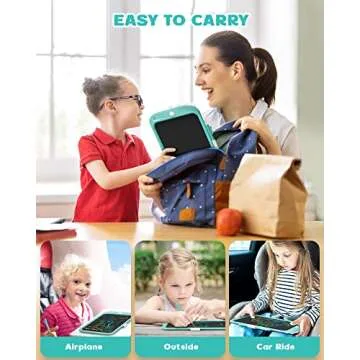 bravokids 10inch LCD Writing Tablet for Kids, Colorful Toddlers Toys Drawing Board, Educational GirlsToys, Unicorn Doodle Board Toys for 2 3 4 5 6 7 8 Year Old, Boys Birthday