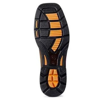 ARIAT BMVY9 Mens WorkHog Wide Square Toe Work Boot Rye Brown/Cream 9.5